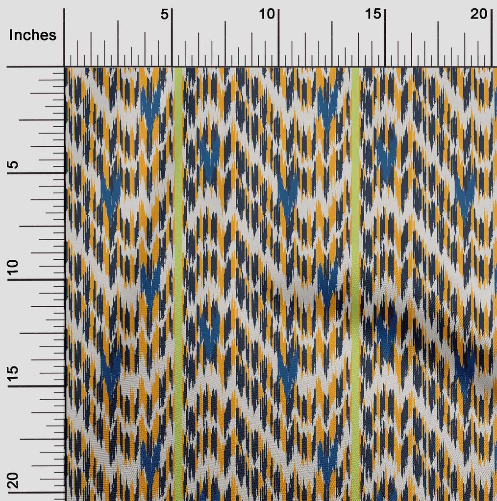oneOone Cotton Flex Fabric Stripe & Chevron Ikat Fabric Prints By Yard 40 Inch