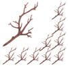 10Pcs Plastic Antler Shaped Tree Branches Artificial Dried Branches for Flower Arrangement DIY Decor Home Office Evening Party