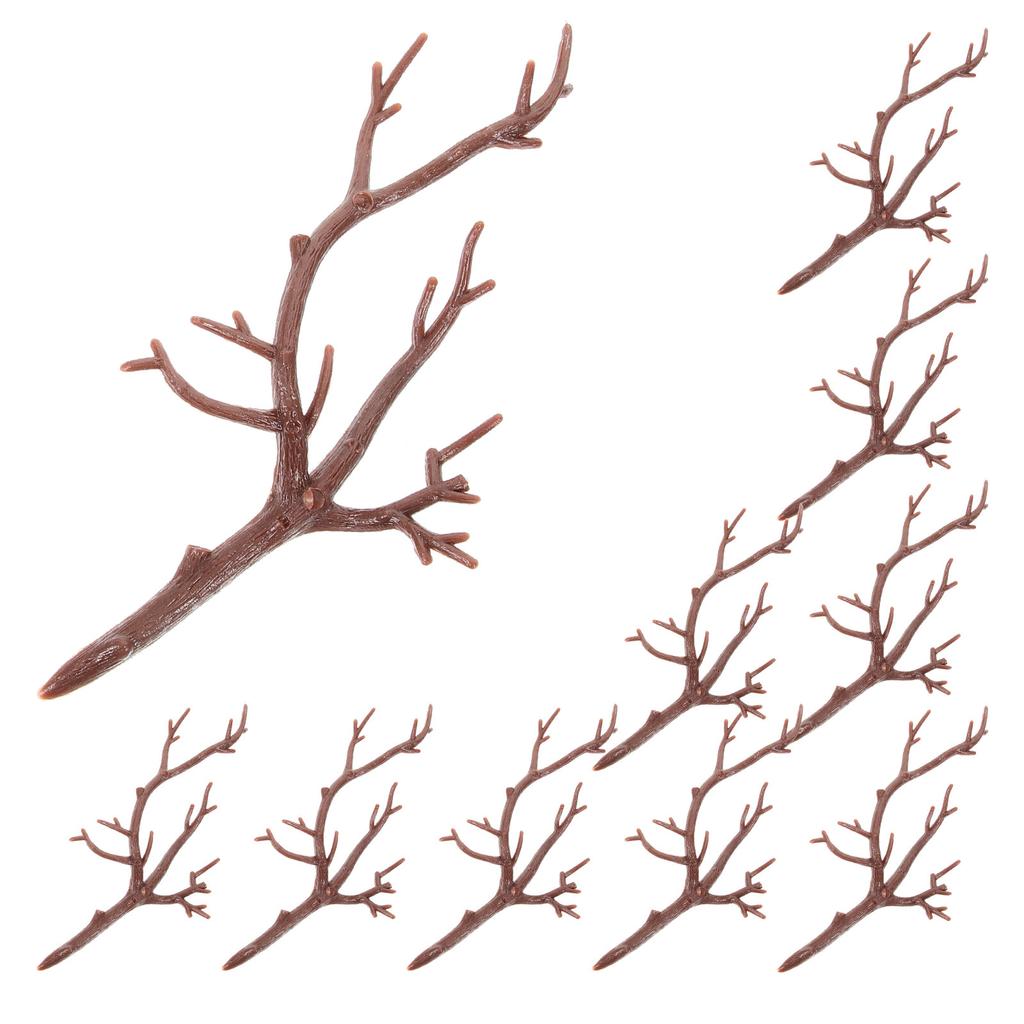 10Pcs Plastic Antler Shaped Tree Branches Artificial Dried Branches for Flower Arrangement DIY Decor Home Office Evening Party
