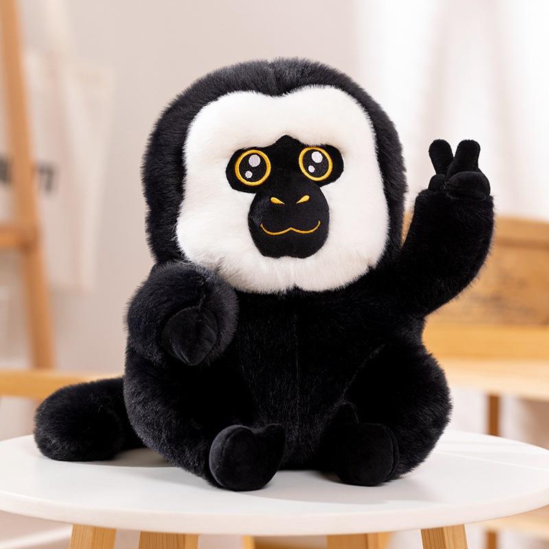 

Cute White-Faced Monk-Faced Monkey Plush Doll Banana Monkey Doll Zoo Gift Doll Gorilla 25cm
