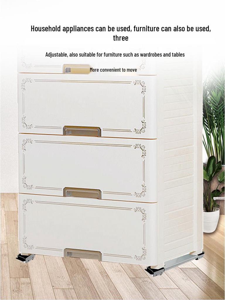 Universal Adjustable Appliance Base with Wheels (Washing Machine, Refrigerator, Coffee Table)
