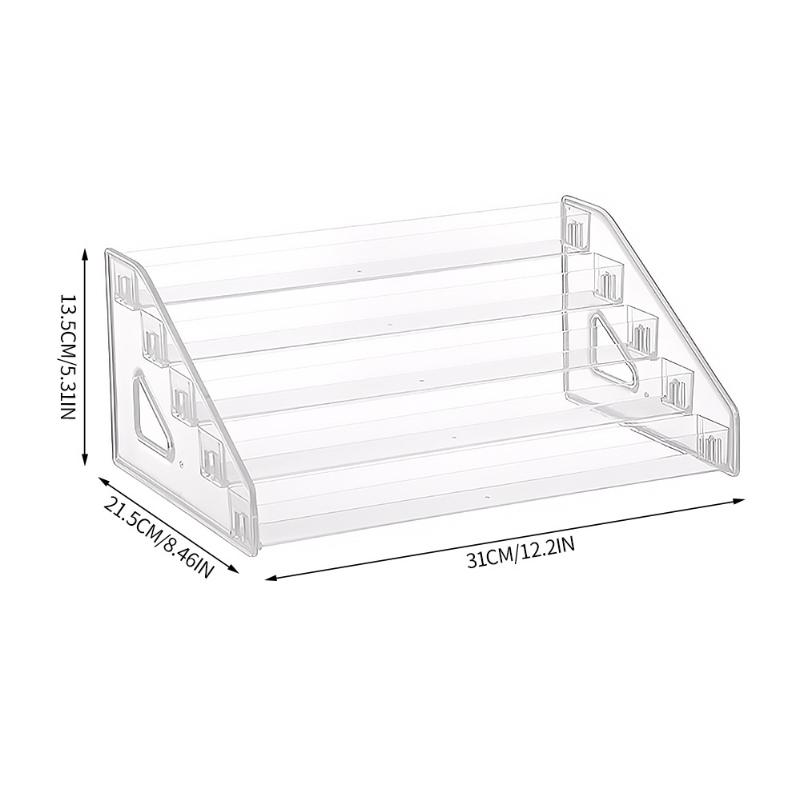 Clear Ladder Design Multilayer Makeup Organizer Durable Storage Rack with Multiple Tiers for Cosmetics, Makeup Brush Storage