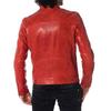 SKINOUTFIT Men's Genuine Lambskin Red Leather Jacket Stylish Motorcycle Bomber Biker Outerwear MJ 248
