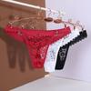 Bow Lace Seamless Panties Low Waist Mesh Lace Briefs Breathable Flower Underwear for Women  Girl