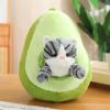 Cartoon Avocado Banana Strawberry Carrot Cat Plush Toy Cute Fruit Kitty Pillow Stuffed Accompany Doll Room Decor Birthday Gift