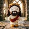 28Cm Adorable Jesus Plush Doll With Friendly Smile And Golden Crown Religious Soft Toy For Sunday School Kids Gift Home Decor
