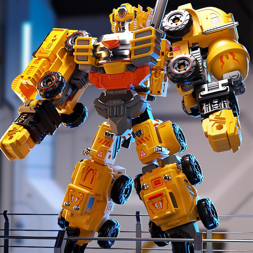 5-in-1 Engineering Vehicle Transforming Robot Toy DIY Deformable Engineering Vehicle Inertia Cars Toy Gifts For Kids