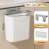 Wall-Mounted Flip-Top Kitchen & Bathroom Trash Can - Punch-Free Hanging Waste Basket
