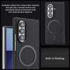 For Samsung Galaxy Z Fold5 5G Case Carbon Fiber Texture PU Leather Coated TPU Cover Magnetic Case
