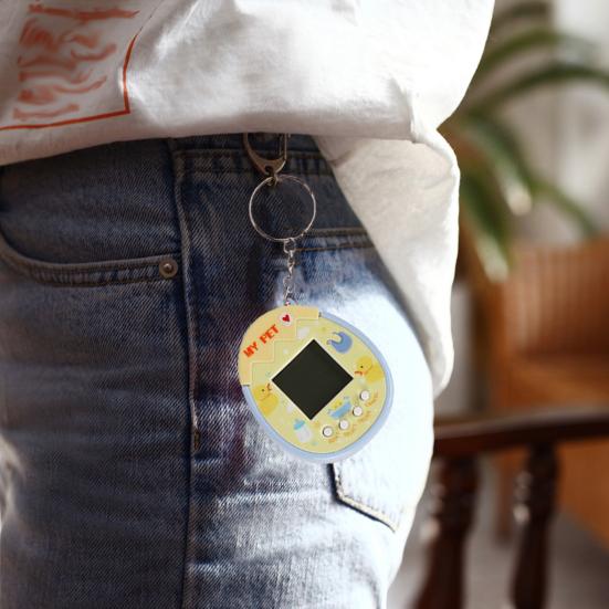 Jucărie electronică pentru animale de companie cu breloc 168 de animale Mini mașină digitală pentru animale de companie Consolă de jocuri virtuală pentru animale de companie portabil Rucsac Pandantiv Copii Adulti Cadouri de aniversare