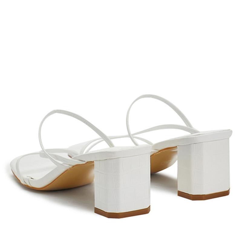 New Brand Women Slippers Summer Outdoor Beach Flip Flops Open Toe Casual Low Square Heels Mules Slides Sandals Shoes