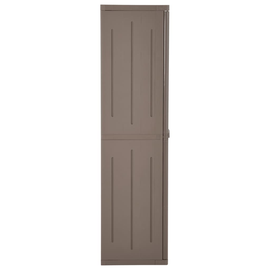 Vidaxl Szafka Ogrodowa, Brązowa 65X45X172 Cm, Pp Stylizowane Na Drewno