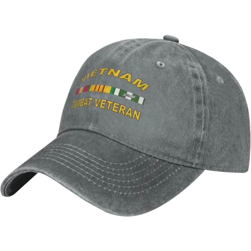 Vietnam Combat Veteran Hat Adjustable Cowboy Baseball Cap For Men Women Trucker Cap