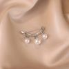 Silver pearl smiley face anti-light brooch light luxury pin anti-light buckle versatile corsage clothing accessories