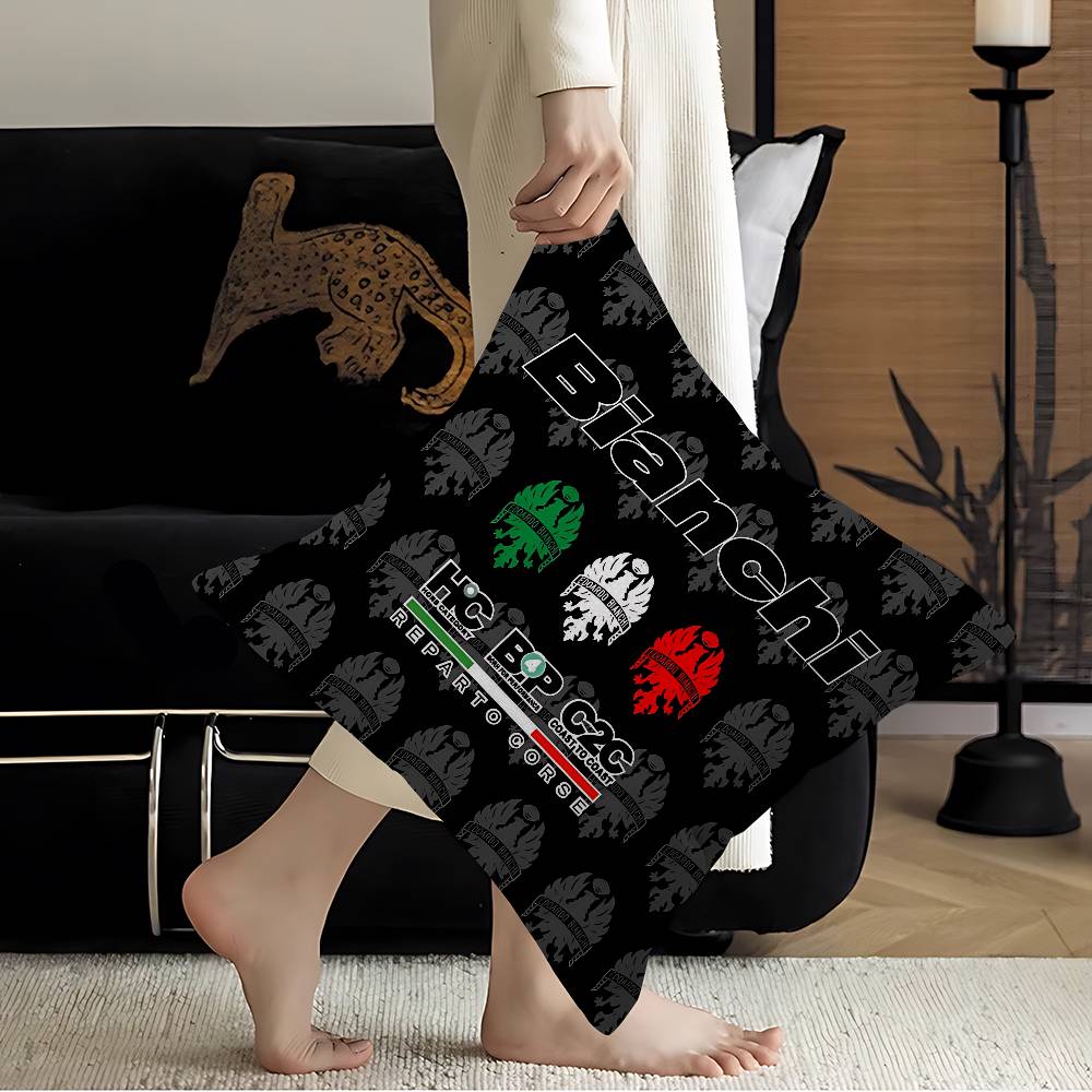 B-Bianchis Bike Logo Pillow Anime Pillow Sofa Bed Head Pillow Cover Cushion Cover 45X45 Cm Fashion