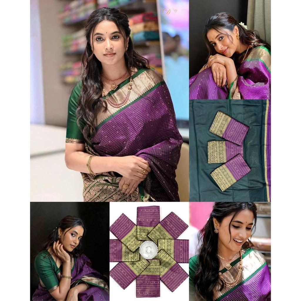 New Launch Soft Lichi Silk Jacquard Saree