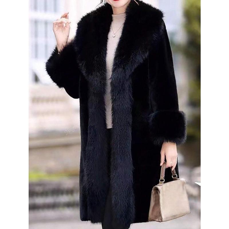 Women's Clothing Thick Imitation Rabbit Fur Thickened Medium and Long Coat Women's Winter New Fur Fur Coat
