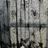 Dark Style Halloween Tablecloth Hand Washable Bat Curtain Creative Lace Curtain  Door Decor