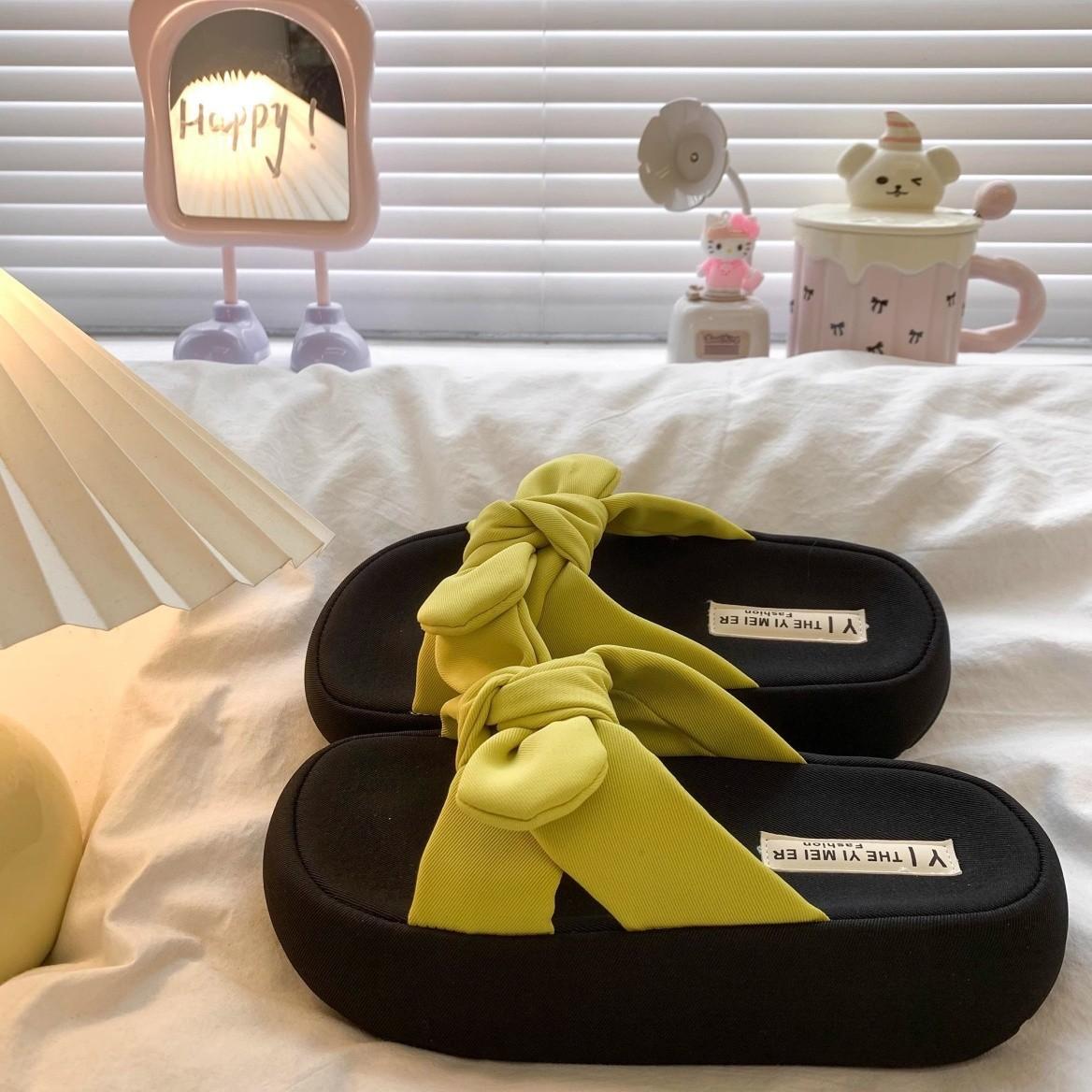 

Модная платформа женские уличные сандалии лето новые крестообразные пляжные туфли тапочки для выхода 40 жёлтый