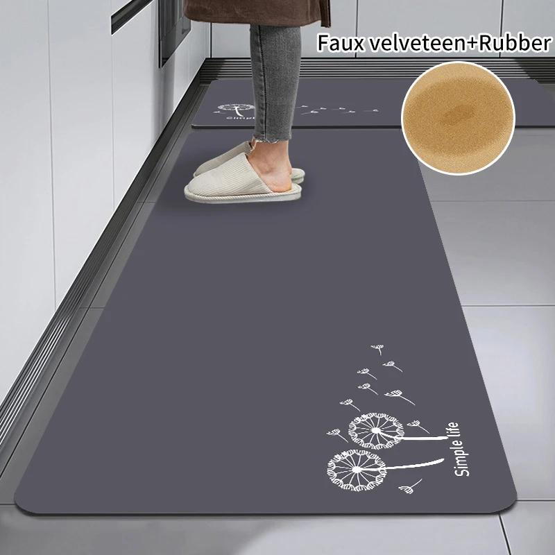 Diatomite Kitchen Mat Foot Mats Super Absorbent Kitchen Rug Long Bedside Area Rugs Carpet Anti Slip Bathroom Kitchen Accessories