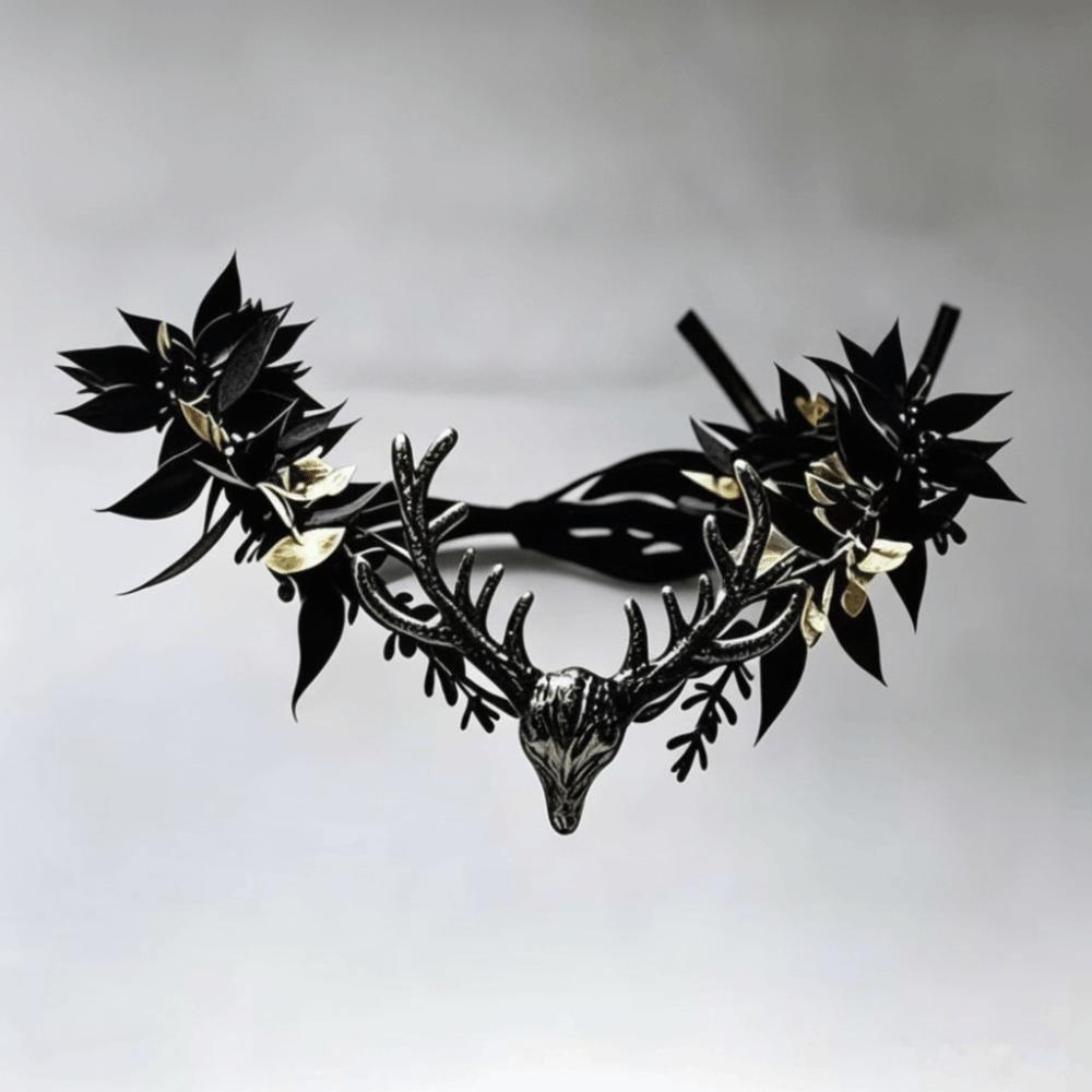 Vintage Style Floral Wreath Headband Artificial Floral Fairy Headpiece Elf Tiara Crown Halloween