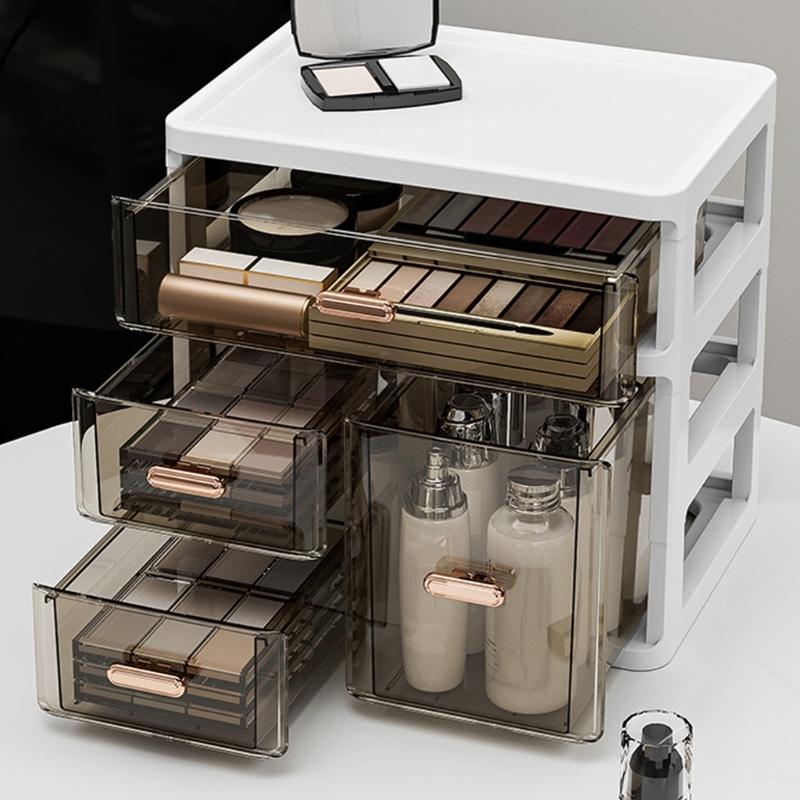 Practical Dressing Table Storage Holder With Different Zones For Beauty Items