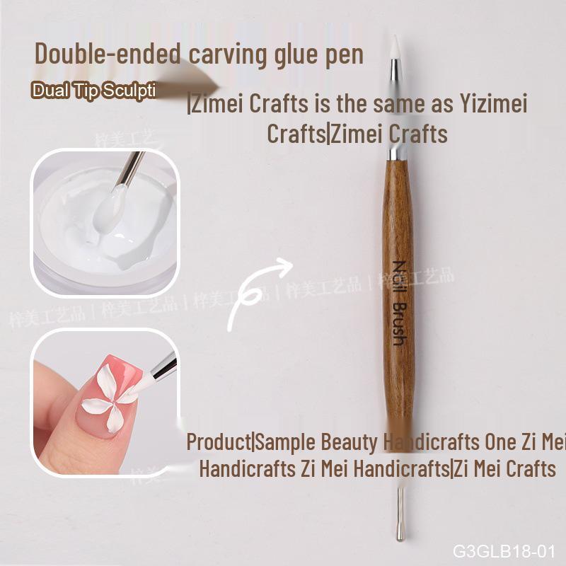 

Двусторонний карандаш из сандалового дерева: Скребок для удаления клея, Инструмент для тиснения, покраски, растирания и зеркальной пудры.