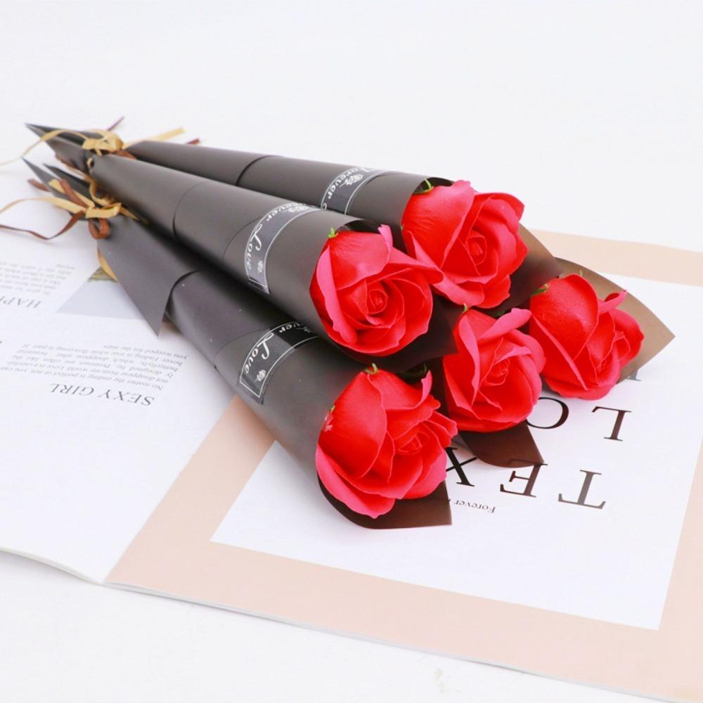 5/10Pcs Soap Artificial Flower Carnation Rose Bouquet Valentine's Day Decoration Home Room Decor Soap Flowers Teacher's Day Gift