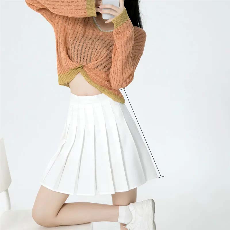 

Серая женская плиссированная юбка трапециевидной формы, пикантная, милая, черная, JK, молния сзади, высокая талия, тонкая, консервативный стиль, корейская мода, весна-лето XL 55-60kg белый