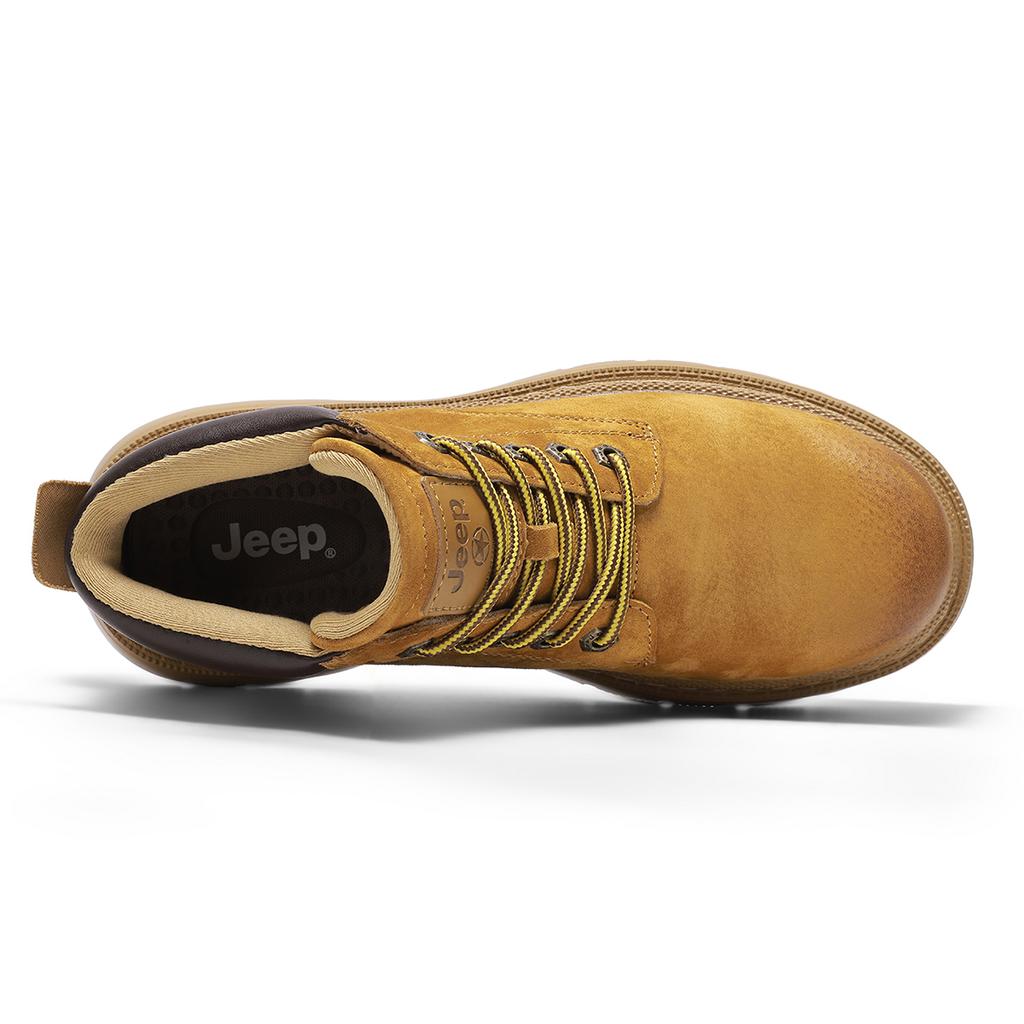 Jeep Fabric Outdoor Thick Sole Casual British Style Work Fashion Versatile Mid-Calf Martin Boots Men Boots P561M13005