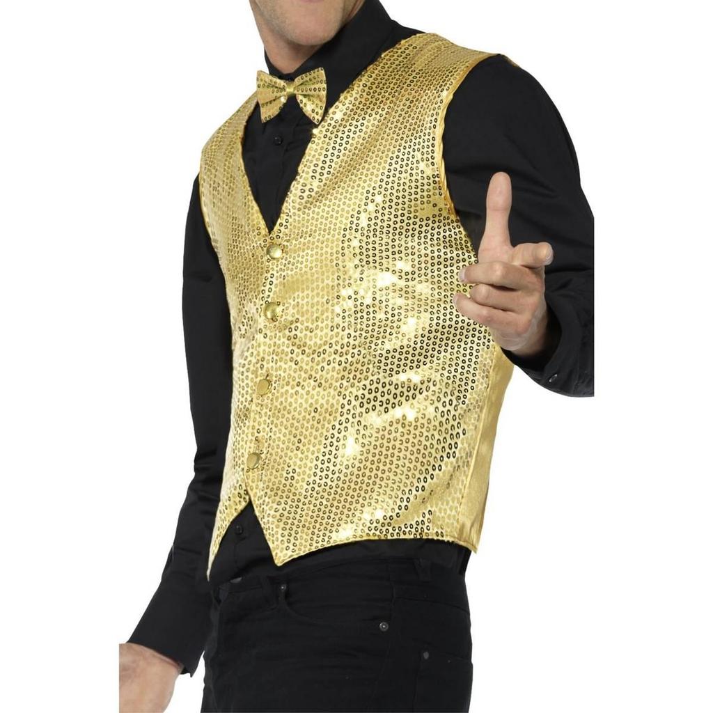 Smiffys Unisex Adult Sequin Costume Vest