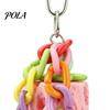 Birdcage Hanging Toy Bird Beak Grinding Stone, Parrot Chew with Colorful Chain, Cage Accessories for Budgies Cockatiels Lovebirds Conures Anxiety