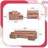 Varius BIG Corner Sofa Bed with Sleeping Containers Family Furniture Beige