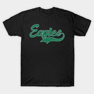 Men Black Print T-shirt Eagles - Groovy Retro Text Art Bird Of Prey No-Cut Transfer Paper Print Cotton Tshirt
