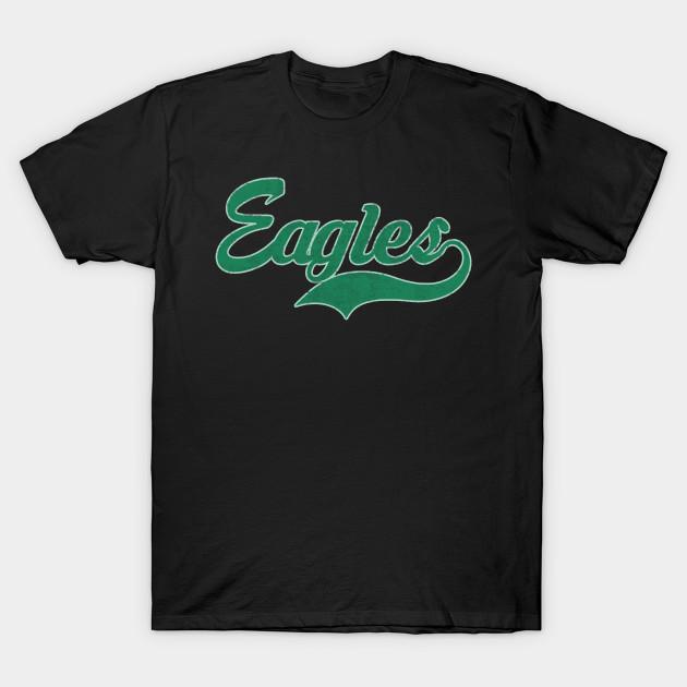 

Men Black Print T-shirt Eagles - Groovy Retro Text Art Bird Of Prey No-Cut Transfer Paper Print Cotton Tshirt L чорний