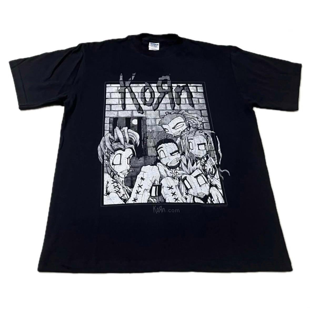 KORN Sick & Twisted Tour 2000 Vintage 90s Band Nu Metal Size XL T-Shirt REPRINT XXXL