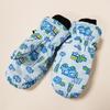 Cozy Winter Cartoon Fleece-Lined Gloves for Girls, Ages 2-5