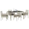 Garden Dining Set 5 pcs Light Grey Poly Rattan