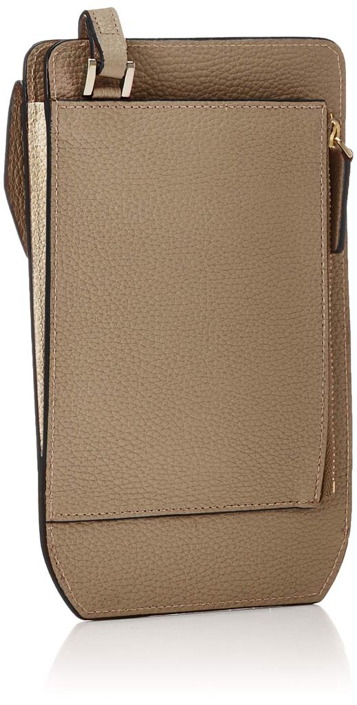 Bicolor Leather Mobile Pochette LEAN Greige [Topkapi] Women's