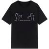 La Linea The Line Osvaldo Cavandoli TV pure cotton T-shirt Street T-shirt Round-neck casual top Camisetas