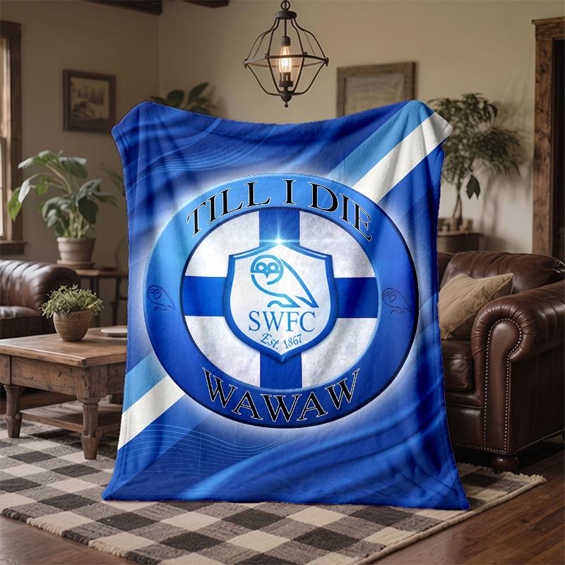 Sheffield Wednesday Theme Fleece Blanket Cozy Soft Plush Blanket For Bedroom Couch Travel