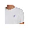 adidas Originals Solid Color Logo Print Round Neck Short Sleeve Dress Women Dress White HL6613