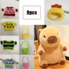 8-10Pcs Capybara Plush Doll With Clothes & Accessories Cute Stuffed Animal Dress Up Doll Toys Set