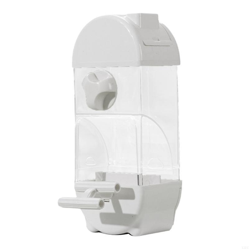 Clear Bird Feeder with Semi Closed Designs Antisplash To Prevent Waste Automatic Parrots Feeder Cage Accessories X3UC