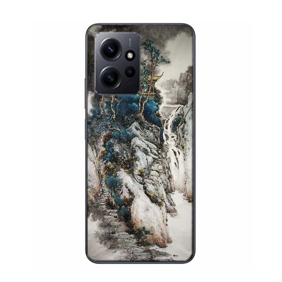 Chinese Style ink Painting Art Phone Case For Redmi 12 13C 12C 15C 9 10 10C Note 13 Pro Plus 14 15 Pro 9T 9C 9A TPU Soft Cover C