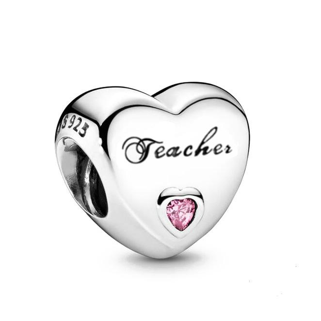 New Authentic Copper Simple Heart Charm Family Mom Dad Birthday Bead Compatible With Fashion Bracelets Necklaces Women Do It Yourself Jewellery Ideal