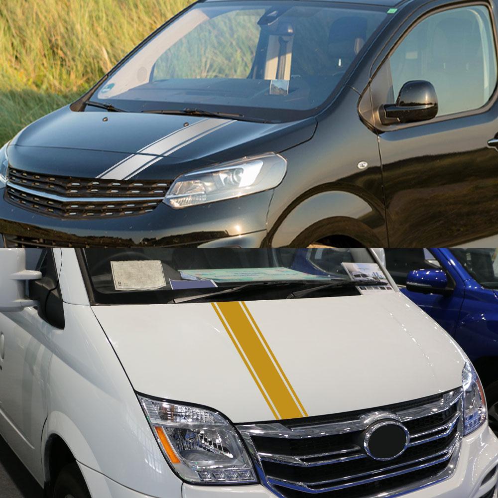 Car Hood Cover Engine Stickers For Peugeot Traveller Opel Zafira Life Camper Van Bonnet Graphics Vinyl Decal Tuning Accessories
