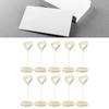 10Pcs Heart Shape Place Card Holder Gold /Rose Gold Name Card Holder  Wedding Party