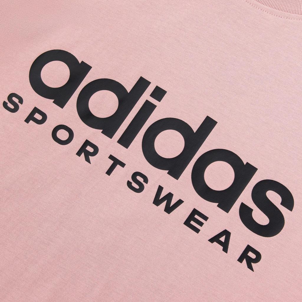 Adidas Big Linear Logo Tee Unisex Tops Miracle-Purple Pink JP1771