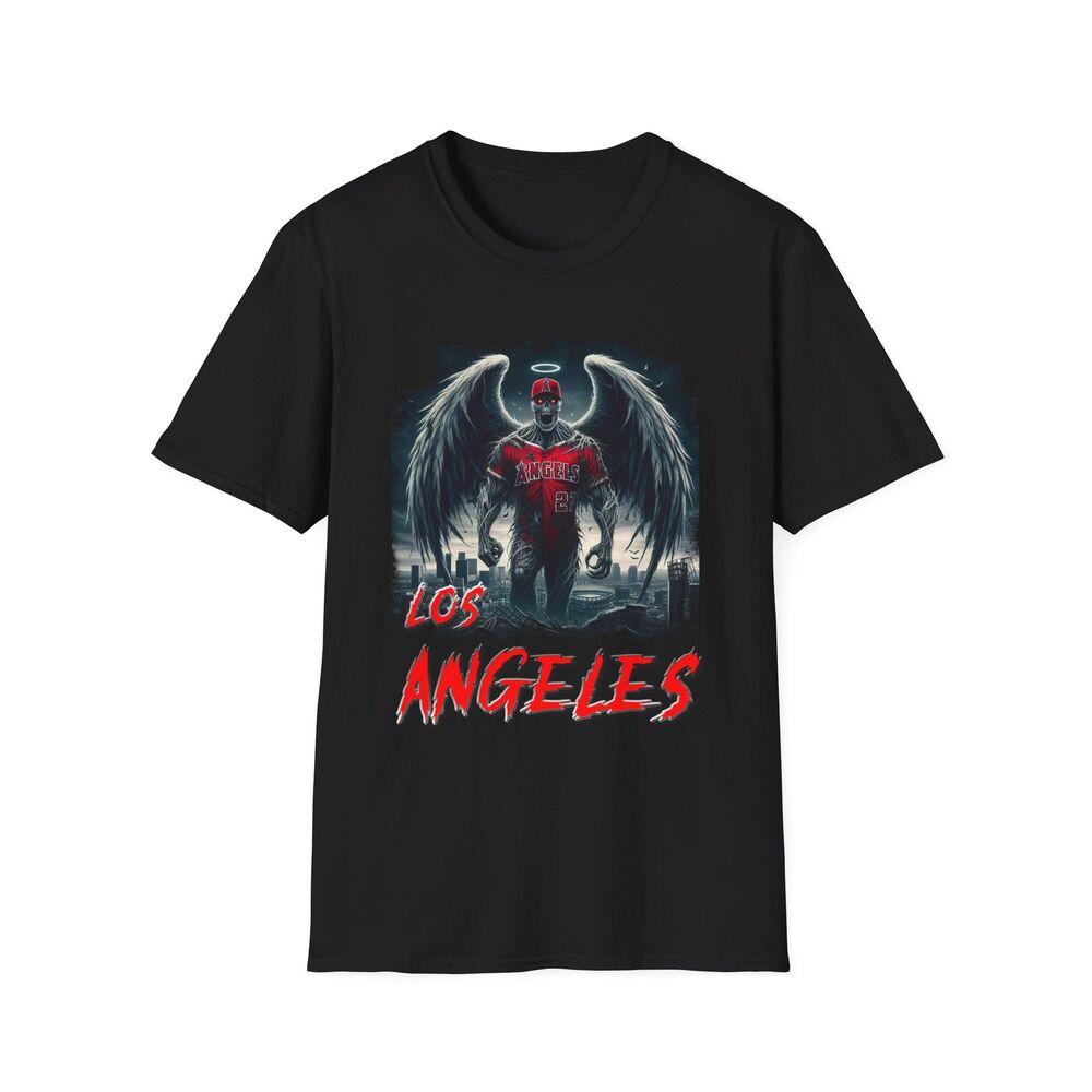 

LA Angels Horror Mashup T-Shirt - Fearsome Fan Apparel for Angels Supporters XL